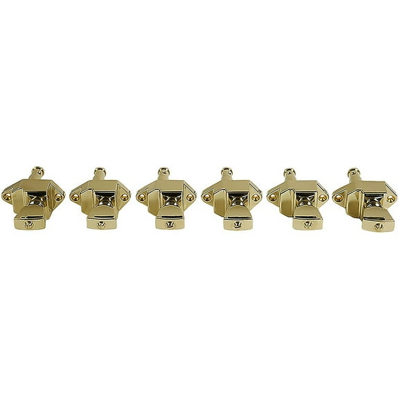 Kluson 3 Per Side Vintage Diecast Series Waffleback Metal Keystone Tuning Machines Gold