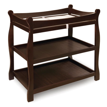 Badger Basket Sleigh Style Baby Changing Table - Espresso