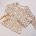 thumbnail image 1 of Conjunto de pijamas para bebé, ropa de dormir de manga larga, transpirable, de algodón, con estampado, para el hogar, disfraz de Navidad, 1 of 4