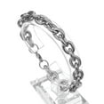 thumbnail image 5 of 11/13/15mm Mens Round Heavy Rolo Chain Link 316L Stainless Steel Bracelet Bangle, 5 of 7
