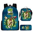 thumbnail image 1 of Junior Hacker Backpack, Ben 10 Student Schoolbag Three-piece Set, Cartoon Backpack Lunch Bag Bag Pencil Case-HAPDEN, 1 of 4