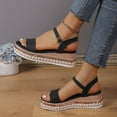 thumbnail image 4 of Mepaouo Platform Sandals Women Espadrille Wedge Comfortable Ankle Strap Open Toe Walking Slip on Shoes, 4 of 7