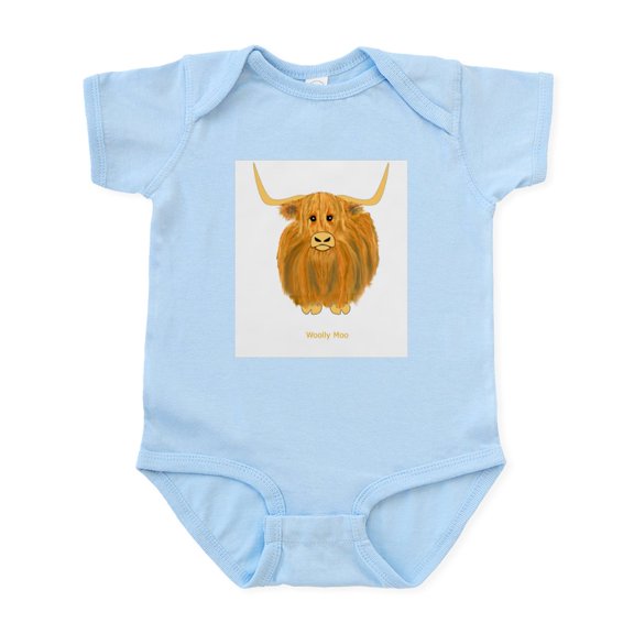 CafePress - Woolly Moo Infant Bodysuit - Baby Light Bodysuit, Size Newborn - 24 Months