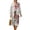 Beige and Brown - Horse Flower, variant on Womens Maxi Dress Giraffe Print Casual V Neck Dresses Long 3/4 Sleeve Midi Dress Fashion Loose Dresses, 3XL