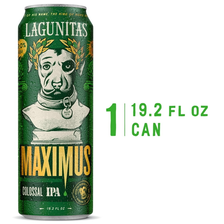 Lagunitas Maximus IPA Beer, Single 19.2 fl. oz. Can, 9% ABV, Dry