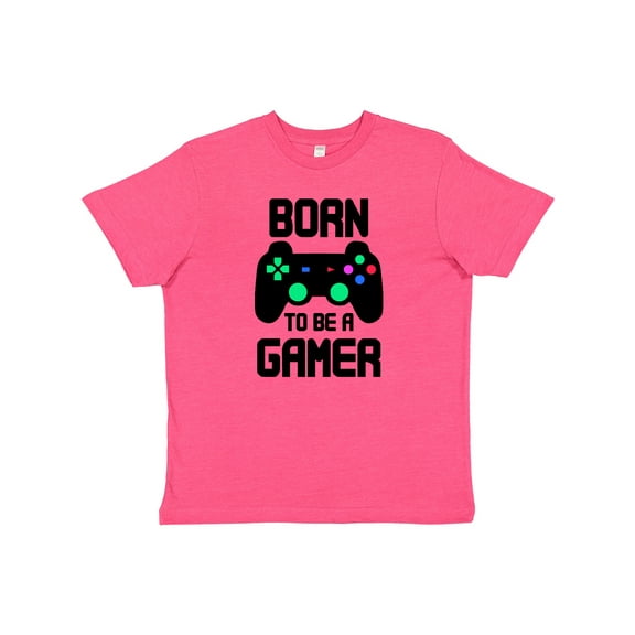 Inktastic Born to Be a Gamer with Controller Youth T-Shirt
