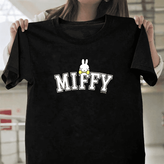 Cute Bunny Miffy Inspired Kawaii Cartoon Pastel Aesthetic Unisex T-Shirt, for men & women, up to size 5XL.