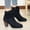 Black, variant on YOUSNH Heavy Heels Autumn and Winter Large Boots Fashion Short Boots Women High Heels Warm Women Ankle Boots Women Boots Brown 7.50