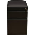 thumbnail image 3 of Scranton & Co 2-Drawer Metal Mobile Pedestal Filing Cabinet with Cushion - Black, 3 of 6
