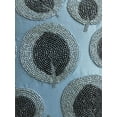 thumbnail image 4 of Cushion Cover For Sofa, Pillowcases, Pillow Covers 24x24 inch (60x60 cm) Silver, Silk Throw Pillow Covers, Handmade Pillow Covers, Modern, Floral - Silver Round Leaves, 4 of 4