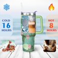 thumbnail image 4 of 40oz Cactus Flower Cactus Watercolor Green Stainless Steel Flip Straw Tumbler Spill Proof Travel Cup Double Wall Vacuum Insulated Coffee Mug with Top Handle, 4 of 6