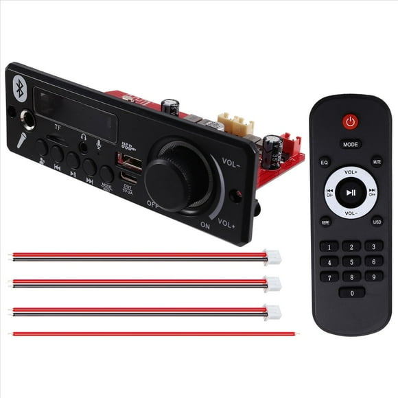 Amplificador Digital Casero DIY, Placa Decodificadora de MP3, Potencia de Audio, Bluetooth, FM, para Música, Subwoofer, Altavoces, Control de Volumen.