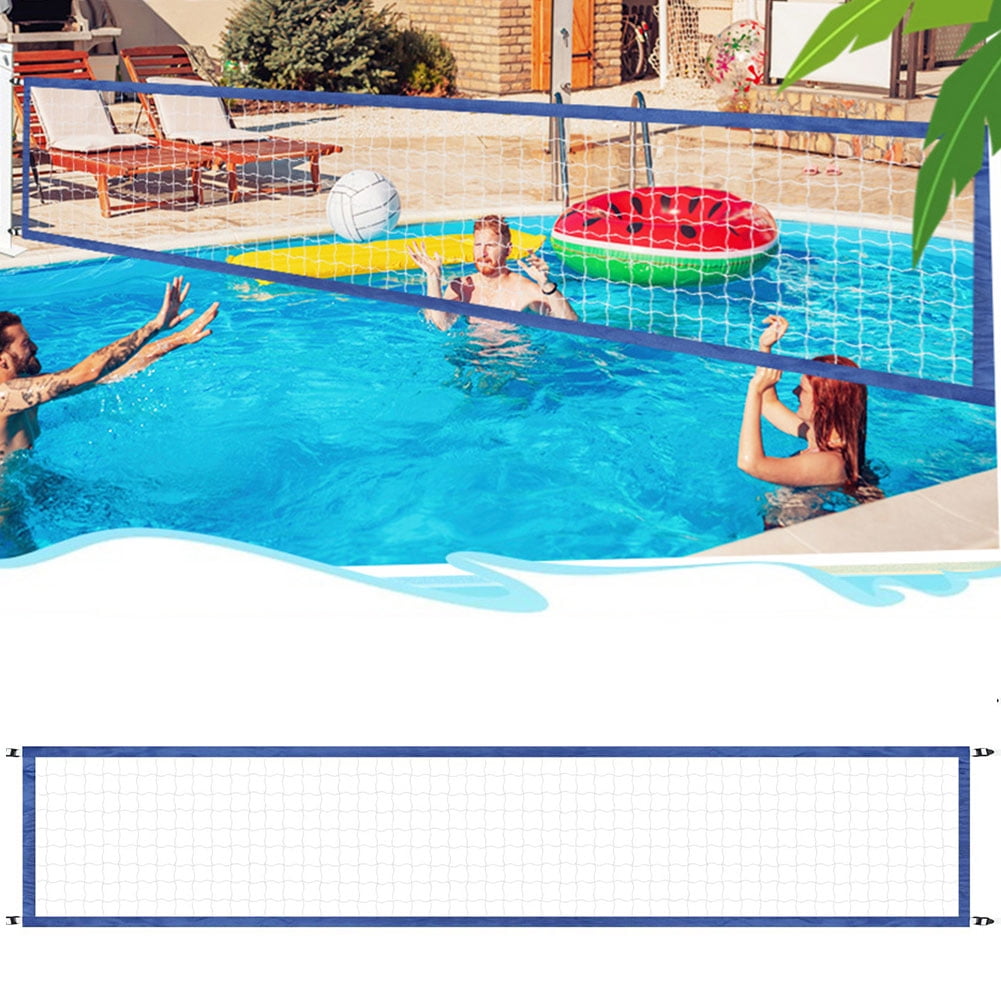 HUISZJ 15ftx3ft Volleyball Net, Folding Training Net Pool with Carrying Bag, Water Volleyball Net for Outdoor Swimming