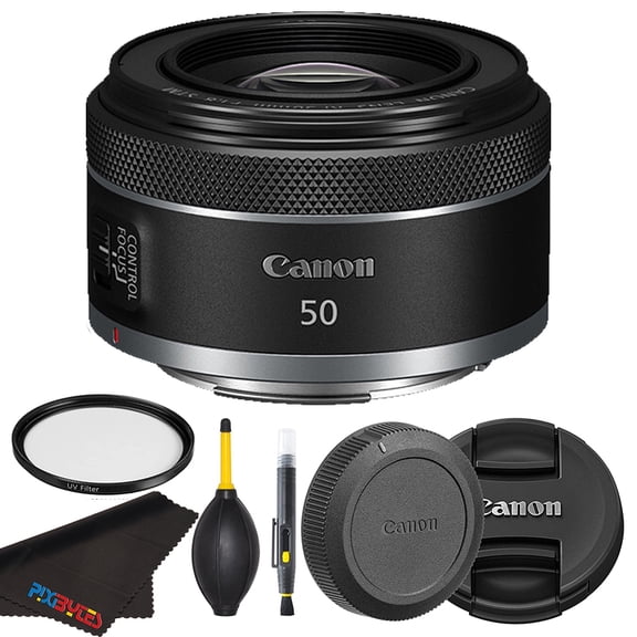 Canon RF 50mm F1.8 STM: for Canon Full Frame Mirrorless RF Mount Cameras [EOS R, EOS RP, EOS R5, EOS R6]   Pixi -Starter Bundle (International Version)