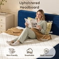 thumbnail image 5 of Vcatnet 16.7" Boneless Queen Size Bed Frame with Mattress, 2-in-1 Corduroy Platform Cloud Bed, No Assembly Bed and Mattress, Blue, 5 of 12