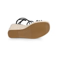 thumbnail image 5 of BLISSFUL STEP Women's Strappy Wedges Heels Espadrille Wedge Sandals Black 7, 5 of 6