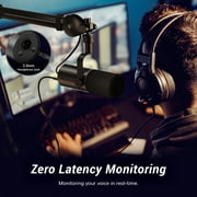 TONOR Dynamic Microphone, USB/XLR PC Microphone for Podcast, Recording, Live Streaming Gaming, TD510