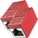 thumbnail image 2 of Acoplador de red VentDepot LinkFusionRed 2 Pzas RJ45 hasta 1000Mbps Interior Rojo Plástico y metal, 2 of 2