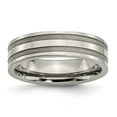 thumbnail image 2 of Titanium Grooved 6mm Brushed and Polished Band, 2 of 10