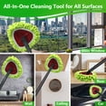 thumbnail image 6 of 5-Pack Replacement Heads Compatible with O-Cedar EasyWring System, 2 Mop Heads 1 Scrub Brush and 2 Chenille Dusters Only Fits Triangle Spin Mops, 6 of 7