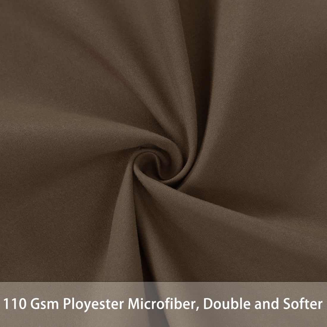 Unique Bargains 2 Packs Brushed Microfiber Body Pillowcase Brown 20" x 48"
