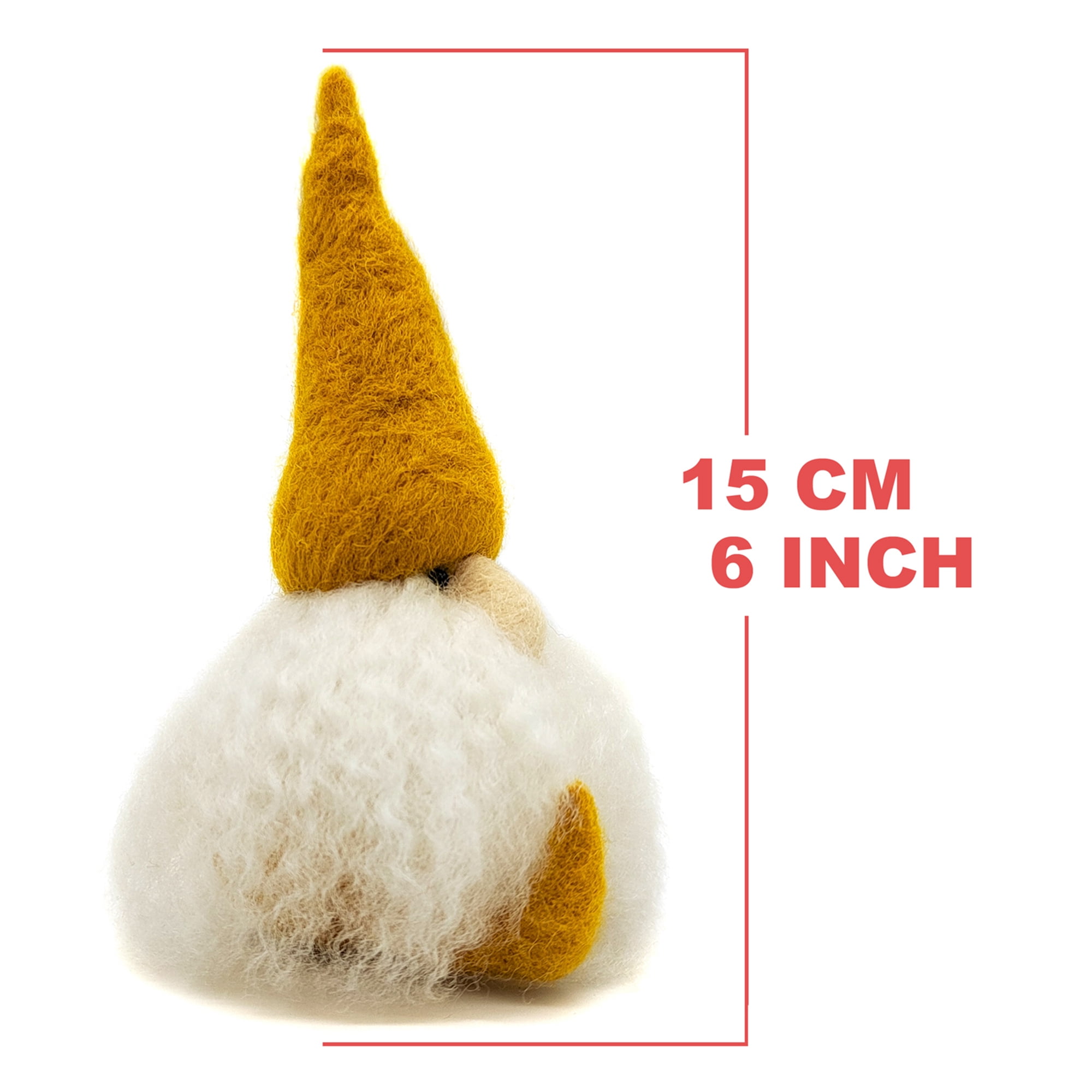 Feltsky 3 Pack Mini Gnomes Needle Felting Kits for Beginners Gift for Mother's Day Birthday