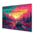 thumbnail image 2 of Designart "Rosy Nebular Wonderland I" Modern Landscape Beach Metal Art Print, 2 of 5