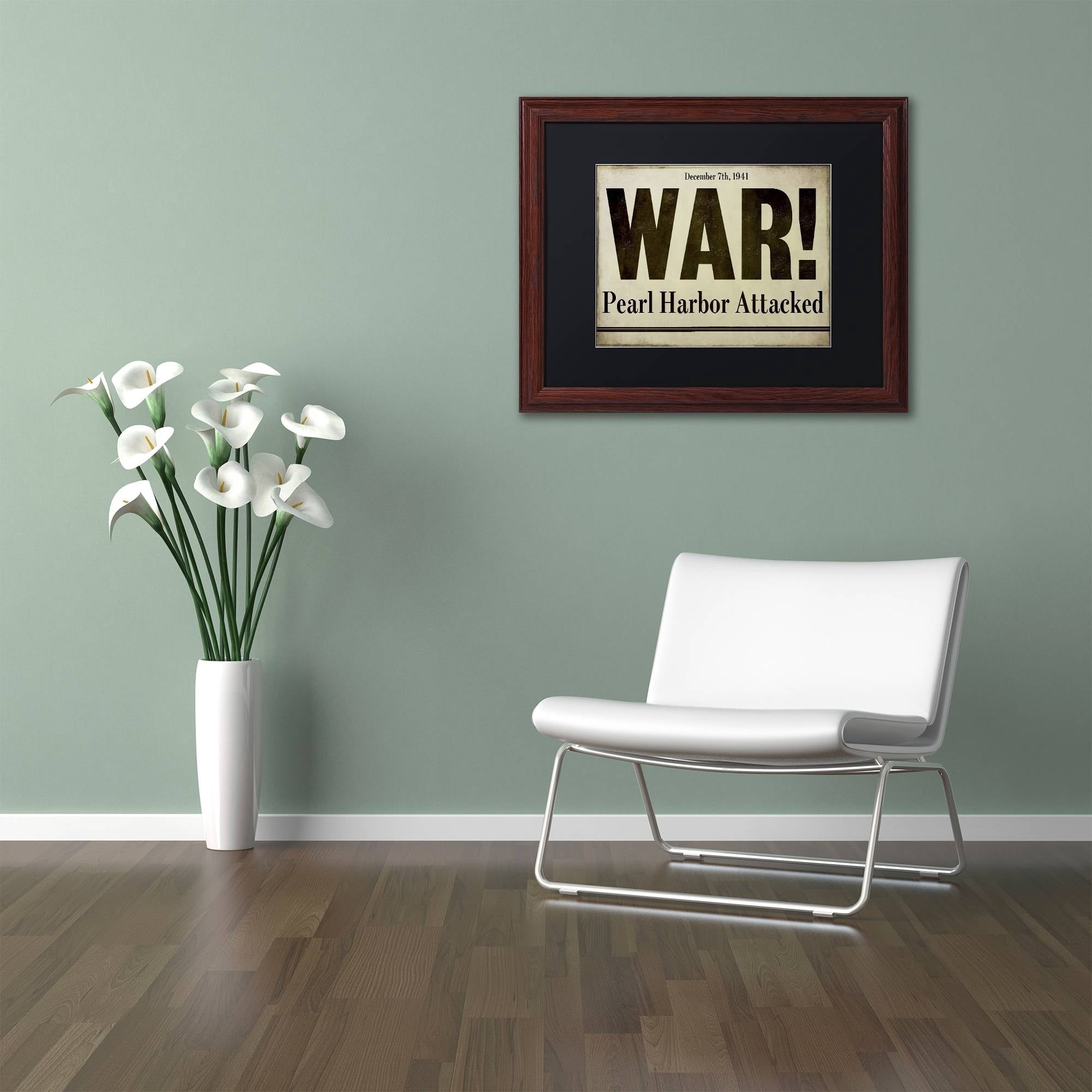 Trademark Fine Art Typography Matted Framed Art ' Pearl Harbor ' by Color Bakery