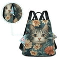 thumbnail image 5 of FORMRS Women's Travel Backpack Purse Anti-Theft Hidden Pockets Casual Shoulder Bag, Flowers Cat, 5 of 7