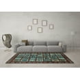 thumbnail image 3 of Ahgly Company Indoor Rectangle Abstract Light Blue Modern Area Rugs, 2' x 4', 3 of 4