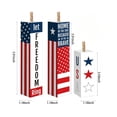 thumbnail image 2 of Darzheoy 3 Pcs Patriotic Wooden Block Decor Set, Star Stripes Table Centerpiece for Independence Day, Memorial Day, Veterans Day Home Decoration, 2 of 7