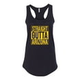 thumbnail image 2 of Straight Outta Arizona ARI Fan | Fantasy Football | Womens Sports Jersey Racerback Tank Top, Black, Large, 2 of 4