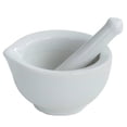 thumbnail image 1 of Porcelain Mortar And Pestle,ceramic Herb Grinder Pill Crusher Set--, 1 of 5