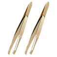 thumbnail image 1 of BESTYASH 2Ud Pinzas De Inoxidable Doradas Para Y Extensiones De Pestañas Con Y Portátil, 1 of 8