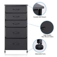 thumbnail image 5 of ZENY Dresser with 5 Drawers - Fabric Storage Tower, Organizer Unit for Bedroom, Living Room, Hallway, Closets - Black and Dark Gray, 5 of 10