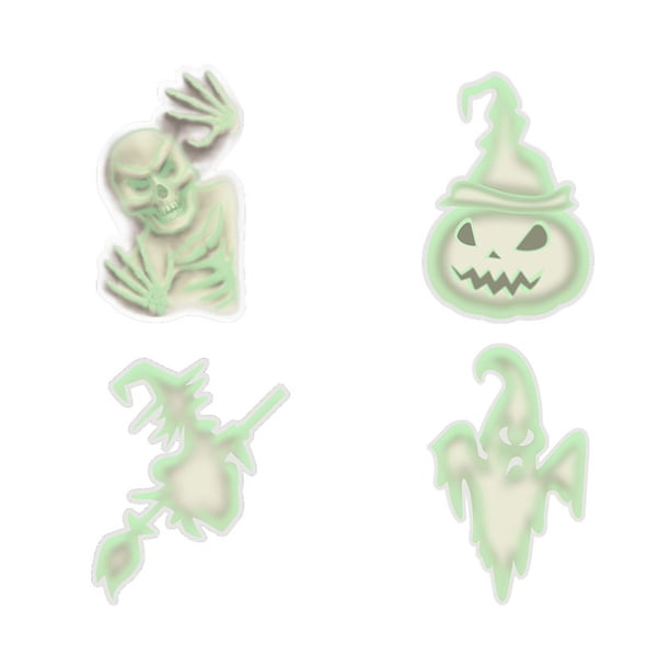 Guardurnaity Pegatina luminosa de Halloween extraíble reutilizable de moda realista Festival calcomanía decorativa ventana Bar decoración regalo Disfraces de disfraces Guardurnaity AP011775-00B