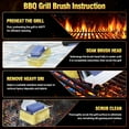 thumbnail image 5 of Grill Brush Bristle Free for Outdoor Grill, Steam Grill Cleaning Brush Replaceable BBQ Cleaner Brush Head,Extended Handle, Safe Grill Brush with Scraper for Cast Iron Stainless-Steel Grates, 5 of 6