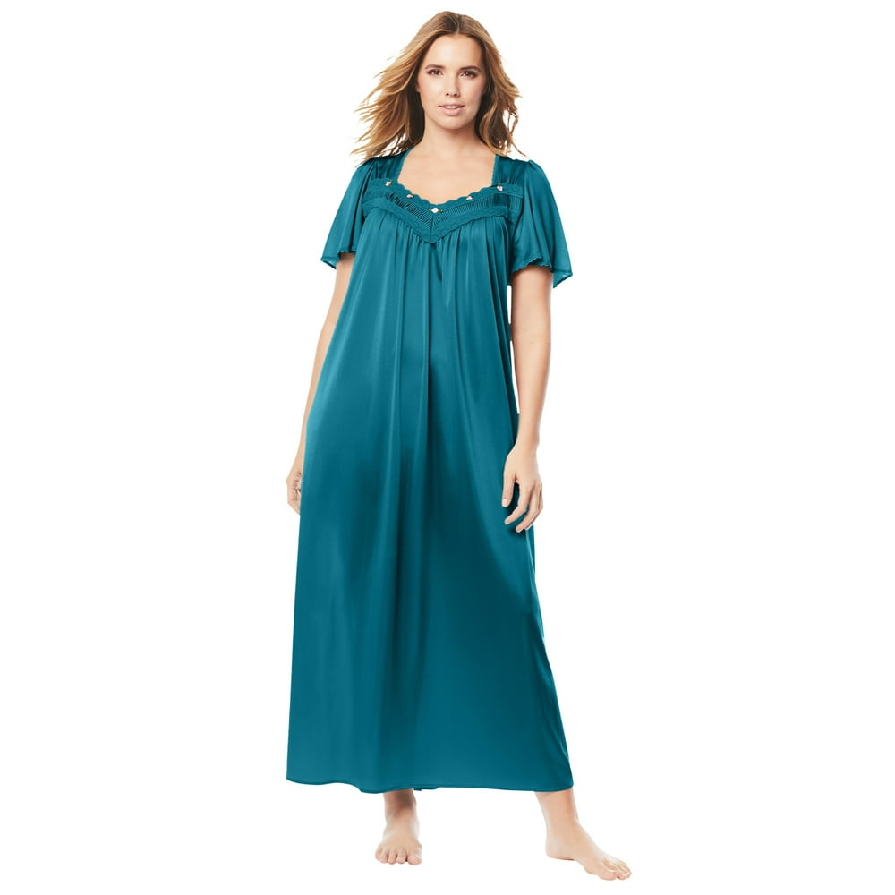 Only Necessities - Only Necessities Women's Plus Size Long Silky Lace ...