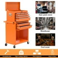 thumbnail image 3 of Aukfa Tool Chest, 2 in 1 Steel Rolling Tool Box & Cabinet On Wheels for Garage, 8-Drawer, Orange, 3 of 25