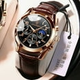 thumbnail image 4 of POEDAGAR Men Watches New Fashion Leather Waterproof Luminous Top Brand Luxury Mens Quartz Wristwatch Relogio Masculino, 4 of 5
