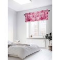 thumbnail image 3 of Christmas Valances for Windows, Winter Pink Christmas Tree Xmas Ball Snow Light Filtering Window Treatment Valances, Rod Pocket Small Curtains for Kitchen/Bathroom, 42"x18", 3 of 9