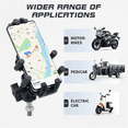 Motorcycle Fork Stem Phone Mount with Vibration Dampener, Adjustable