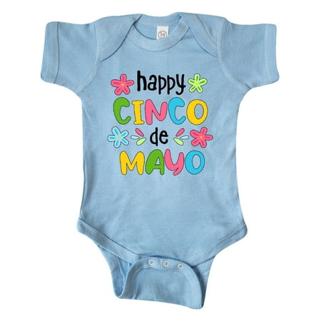 

Inktastic Happy Cinco de Mayo Colorful Flowers Gift Baby Boy or Baby Girl Bodysuit