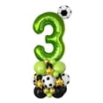 thumbnail image 2 of SMKE Soccer Party Supply,Theme Party Balloon,Sports Party Favor,Sports Theme Party Supply,40 Inch Green Football Number 3 Balloon Set Soccer Themed Birthday Party Decor Latex & Foil Balloons, 2 of 6