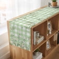 thumbnail image 6 of Table Runners 72 Inches Long Dress Scarves, Watercolor Floral Farmhouse Kitchen Table Runner, Coffee Tablerunners, Spring Flowers Leaves Botanical Green Plaid 16x72 Inch, 6 of 9