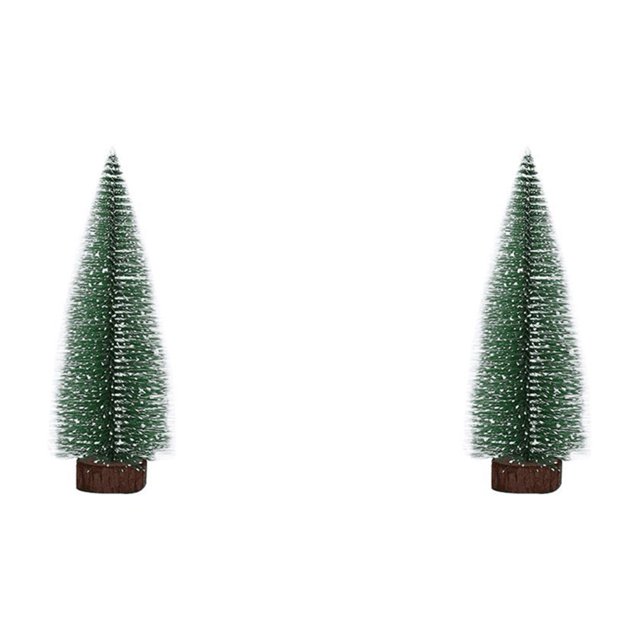 Árbol de Navidad Cedro Cepillo para botellas reutilizable Árboles Decoración del hogar (25 cm) Blanco 2 piezas