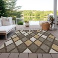 thumbnail image 6 of Addison Rugs Chantille Indoor/Outdoor Transitional Diamonds Brown Washable Rectangle Rug, 2'6" x 3'10", 6 of 6
