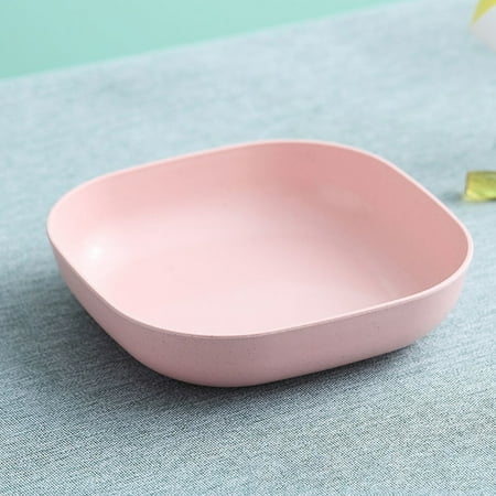 

YruYptpaln Square Bowl Wheat Straw Spaghetti Bowl Lightweight Bowl Party Snack Soup Dessert Rice Plate round Dining Table Set for 4 under 300 round Place Mats for 6 Kitchen Table Mats Teal round Place