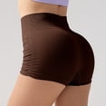 thumbnail image 2 of felwors Hidden Scrunch Booty Lifting Seamless Workout Shorts Athletic Gym Running Yoga Coffee for Size M, 2 of 4