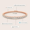 thumbnail image 2 of Diamond Tennis Bracelet | 15 Carat EGL Certified Lab Grown Diamond Bracelet Line 7" | 14K in White Gold | Cecily Round Lab Diamond Tennis Bracelet | FG-VS1-VS2 Quality | Friendly Diamonds, 2 of 6